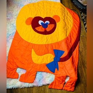 HANDMADE one of a kind circus lion blanket